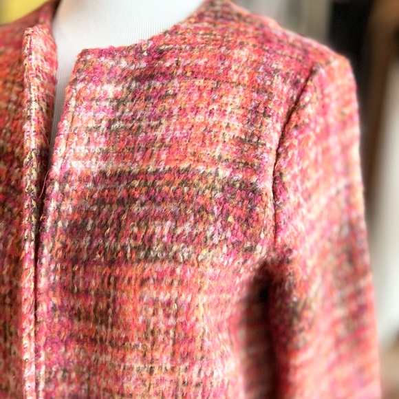 Christian Siriano Red Plaid Open Cardigan Jacket Small NWT - Picture 3 of 8